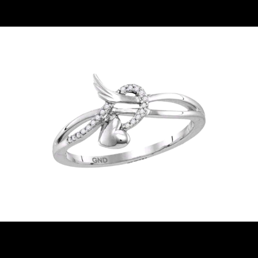 10kt White Gold Women round Diamonds White
